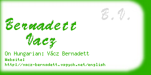 bernadett vacz business card