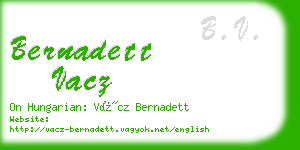 bernadett vacz business card